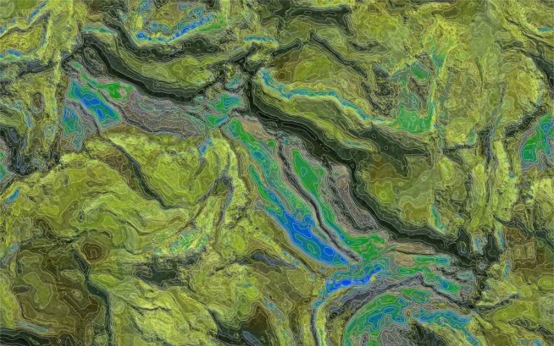 Topographic land Survey Map