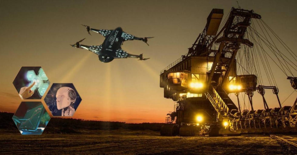 Drone with mining